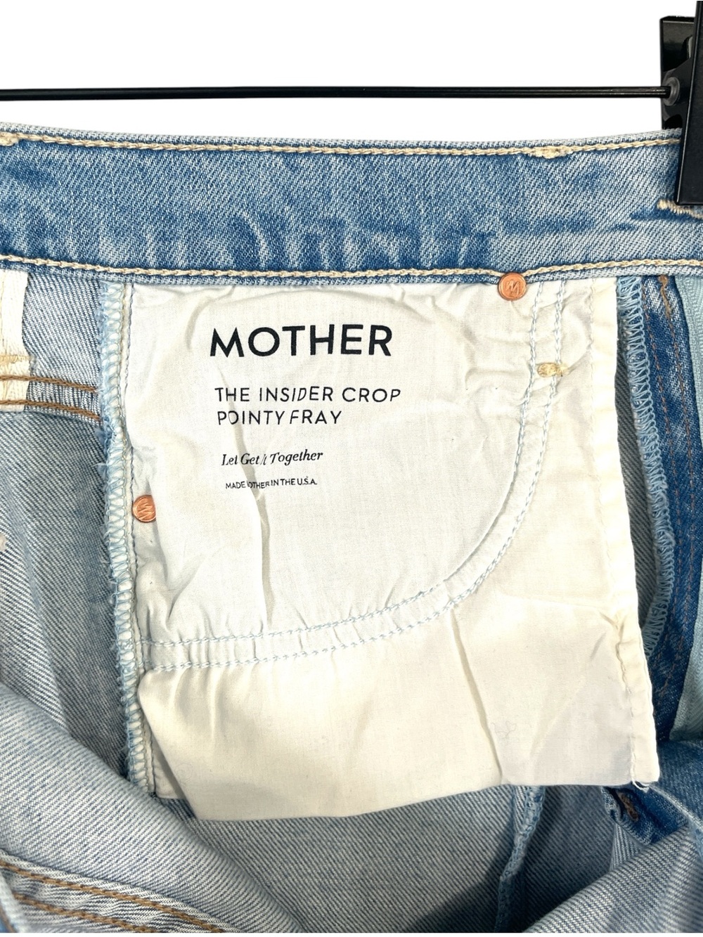 Mother Denim Insider Crop Pointy Fray Jeans size 28 in Lets Get it Together Wash - Picture 10 of 13